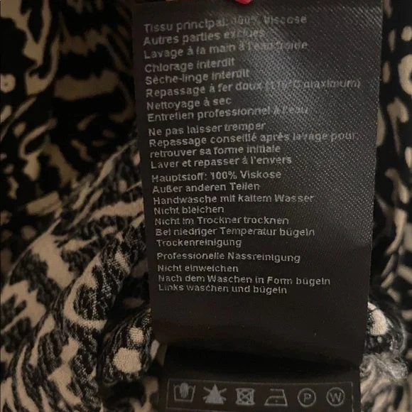 ba&sh Lio Pintucked Shirt Abstract Blouse 100% viscose half sleeves Size 2 - Picture 13 of 16